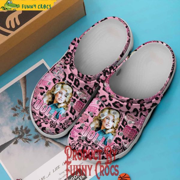 Dolly Parton Pink Leopard Crocs Slippers