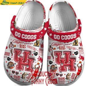 Houston Cougars Logo 3D Basketball Crocs Shoes