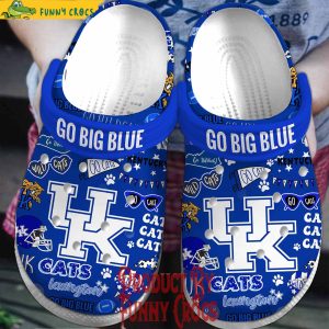 Kentucky Wildcats Go Big Blue Football Crocs For Adults