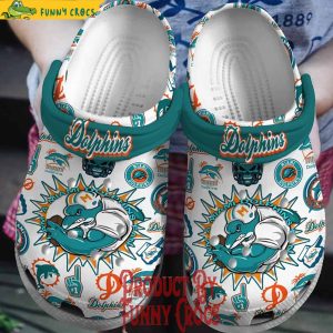 Miami Dolphins Strong Football Crocs For Adults