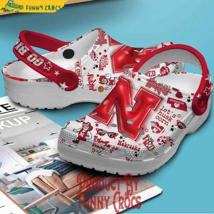 Nebraska Cornhuskers Logo 3D Go Big Red Crocs Shoes 3