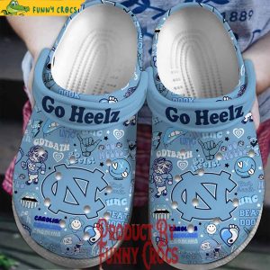 North Carolina Tar Heels NCAA Go Heelz Blue Crocs Shoes 1