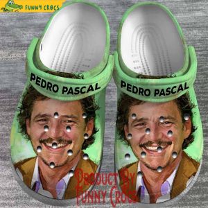 Pedro Pascal Face Green Crocs Slippers 1