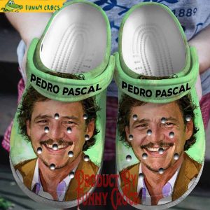 Pedro Pascal Face Green Crocs Slippers