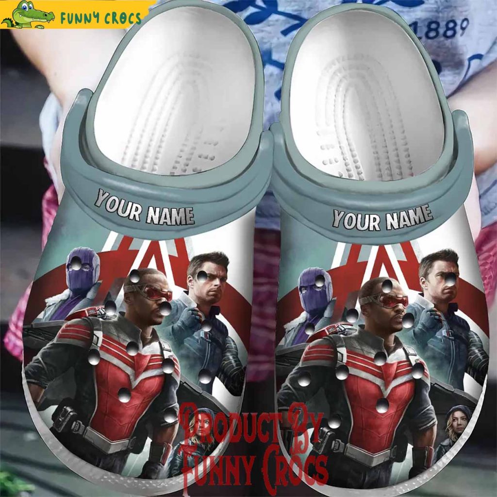 Personalized Marvel The Falcon And Winter Soldier Crocs For Adults