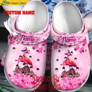 Personalized Breast Cancer Flamingo Pink Reborn Crocs Shoes