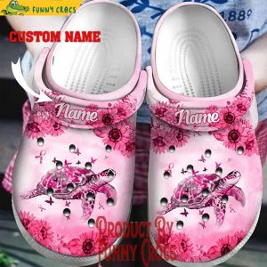 Personalized Breast Cancer Turle Pink Reborn Crocs Shoes