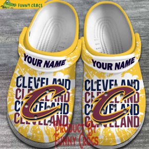 Personalized Cleveland Cavaliers NBA Yellow Crocs Slippers