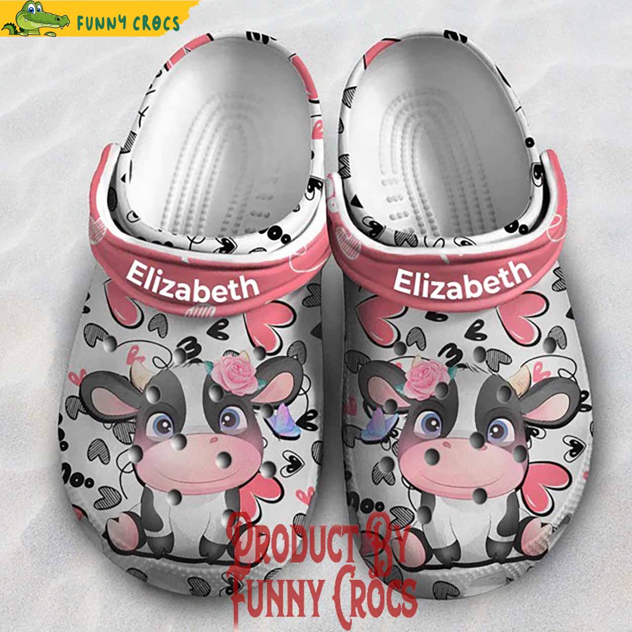 Personalized Cute Cow Valentines Day Crocs Shoes - Discover Comfort And ...