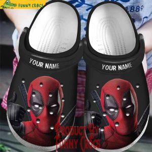 Personalized Deadpool Like Black Crocs Gifts For Fans