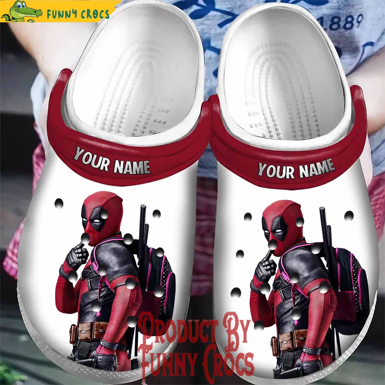 Personalized Deadpool Wear Pair Crocs Slippers - Discover Comfort And ...