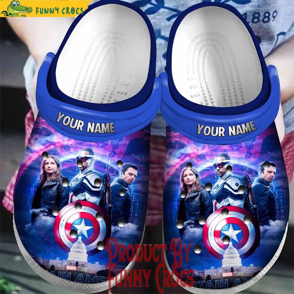 Personalized Marvel Captain America Brave New World Crocs Slippers