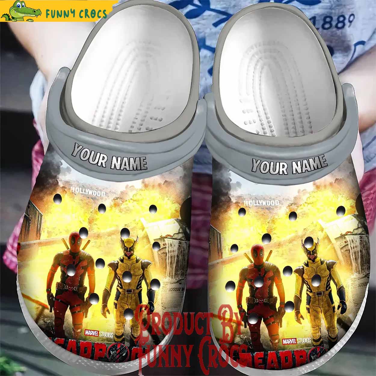 Personalized Marvel Studios Deadpool Wolverine Crocs Shoes