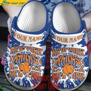 Personalized New York Knicks Basketball Blue Crocs Shoes 1
