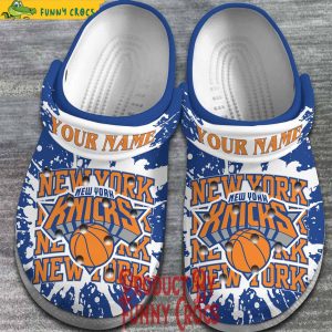 Personalized New York Knicks Basketball Blue Crocs Shoes 2