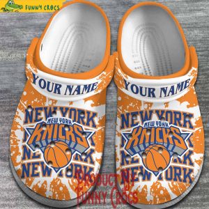 Personalized New York Knicks Basketball Orange Crocs Shoes 2