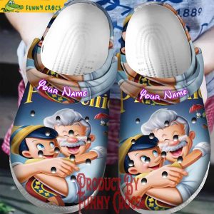 Personalized Pinocchio And His Dad Crocs Shoes