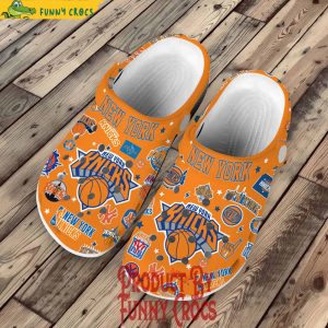 Premium New York Knicks NBA Orange Crocs Shoes 2
