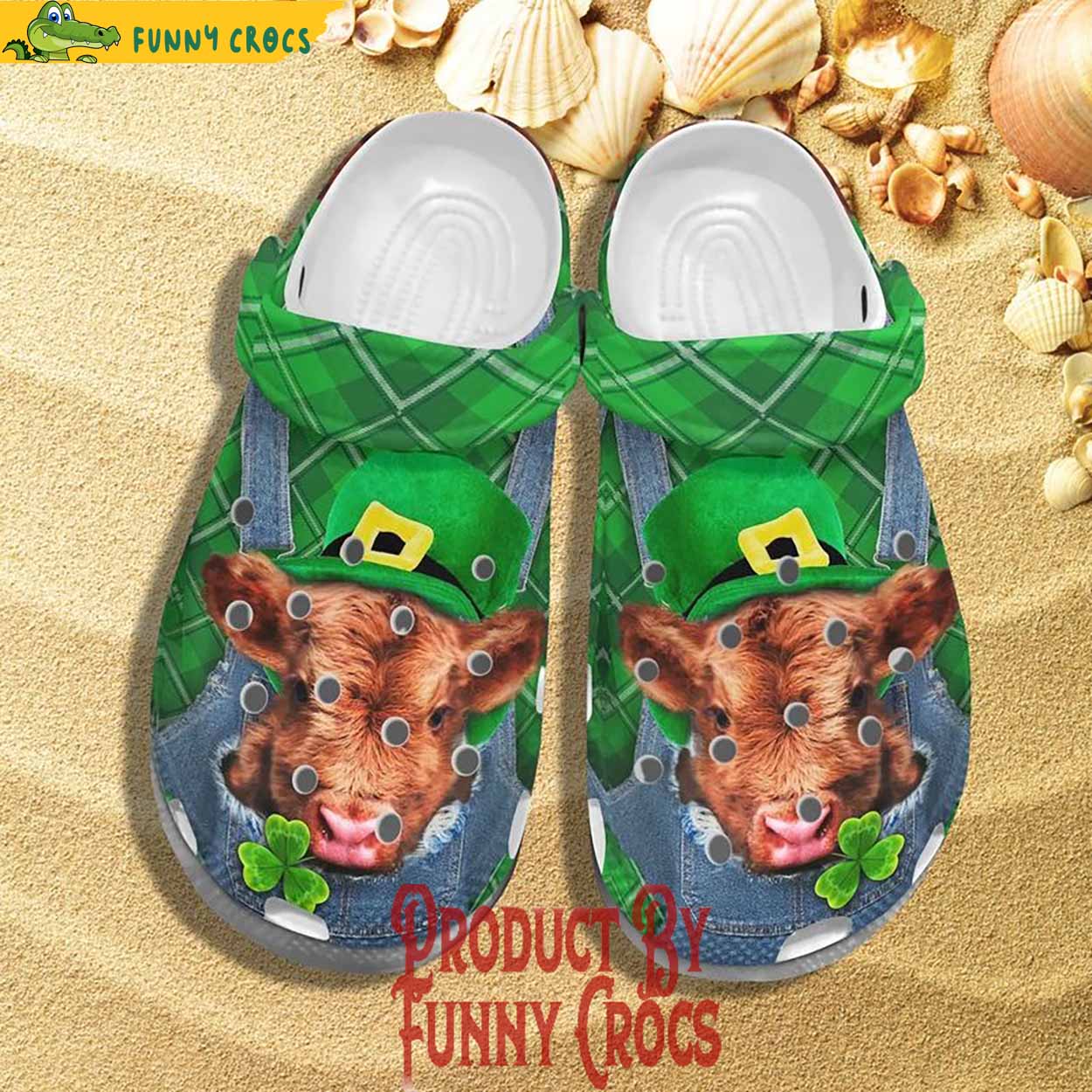 Saint Patrick's Day Cow Crocs Shoes