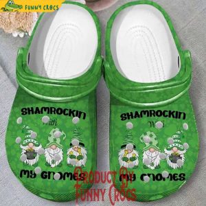 St Patrick’s Day Shamrock With My Gnomies Crocs
