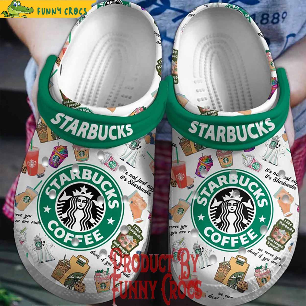 Starbucks Coffee Pattern Classic Clog Crocs - Discover Comfort And ...