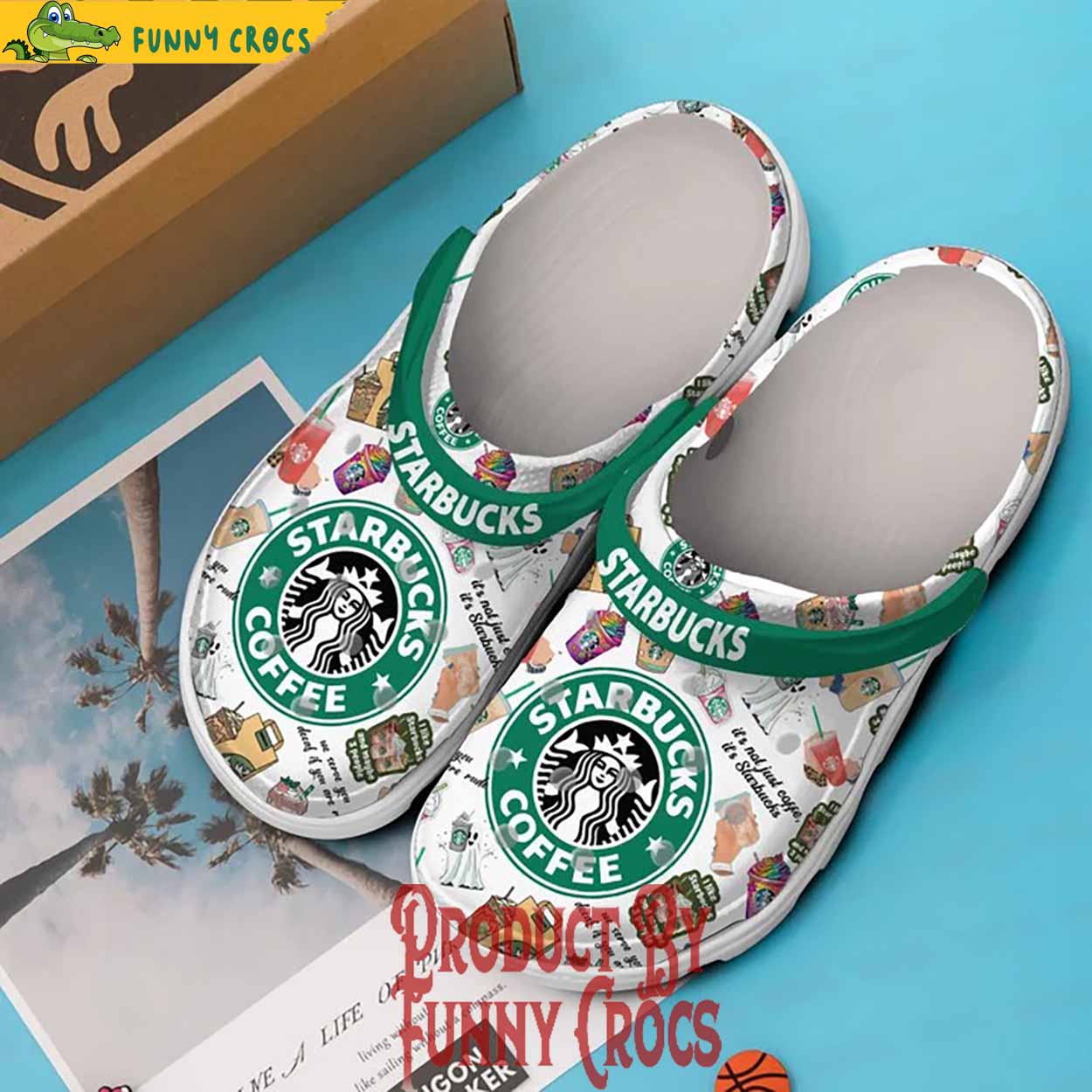 Starbucks Coffee Pattern Classic Clog Crocs - Discover Comfort And ...