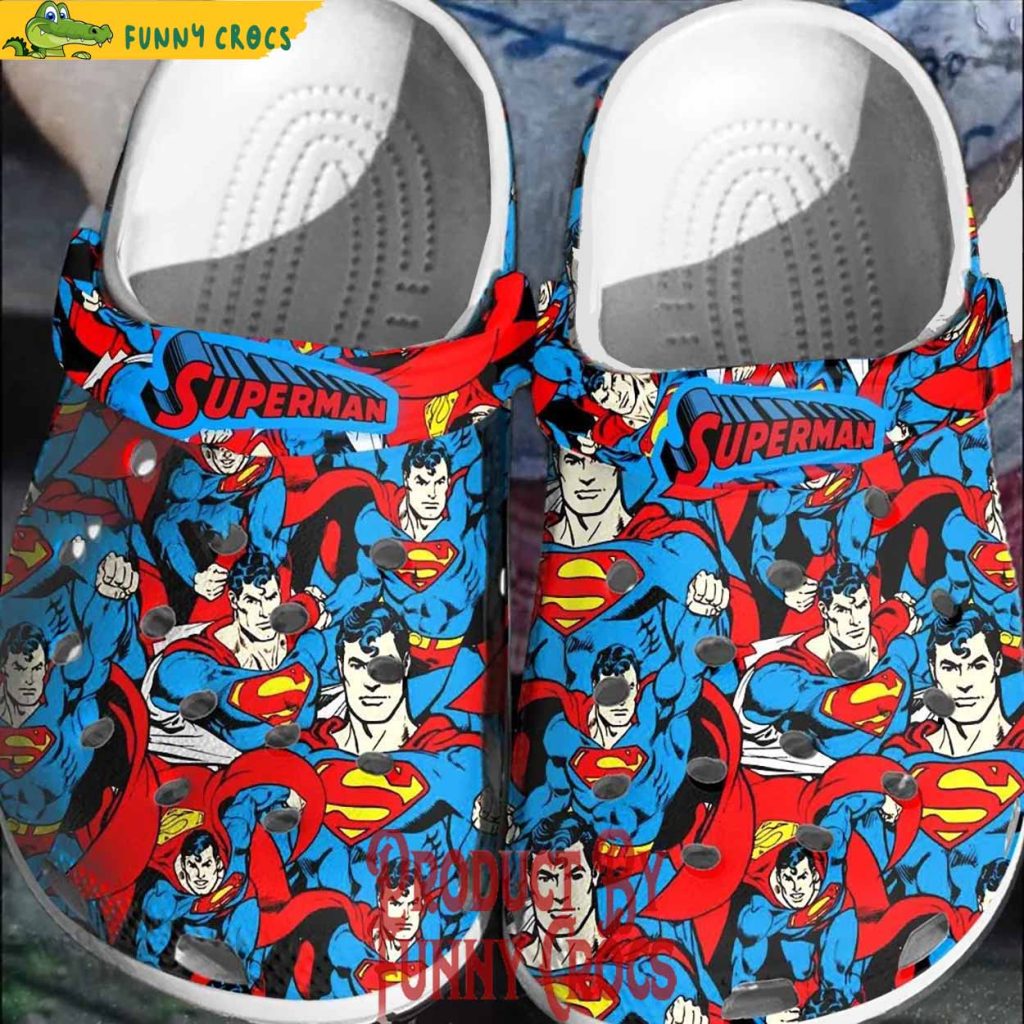 Superman Man Of Steel Pattern Crocs Gifts For Fans