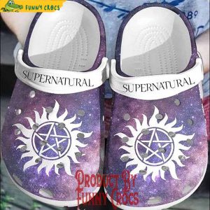 Supernatural Logo Purple Crocs Shoes