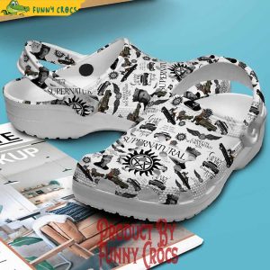 Supernatural Pattern White Crocs Shoes 3
