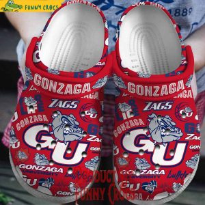 University Of Gonzaga Bulldogs Men's Basketball Red Crocs Shoes