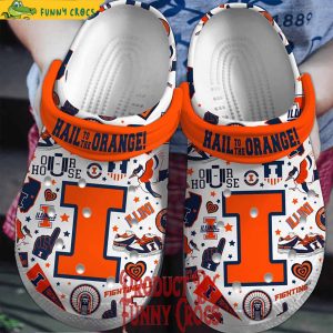 University Of Illinois Fighting Illini Football Crocs Shoes 1