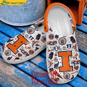 University Of Illinois Fighting Illini Football Crocs Shoes 2