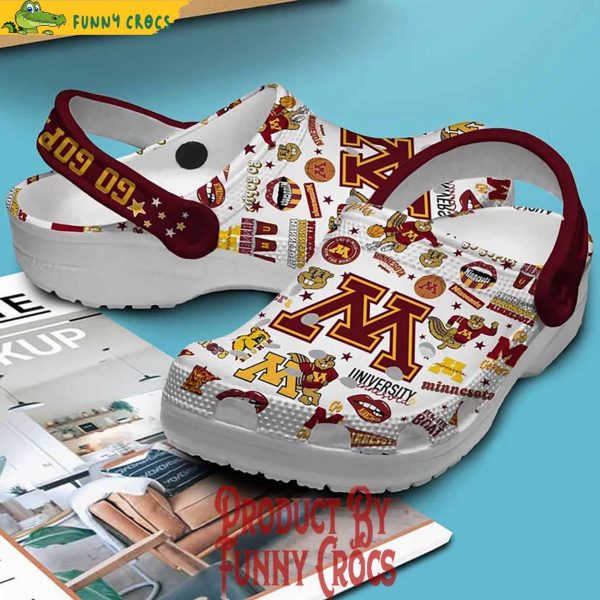 University Of Minnesota Go Gophers Basketball Crocs Shoes