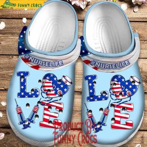 American Love #NurseLife Nursing Shoes Crocs