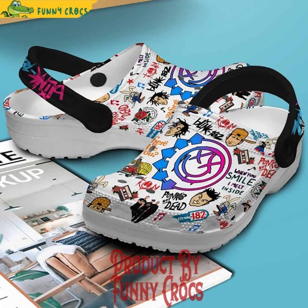 Blink 182 Colorful Crocs Shoes