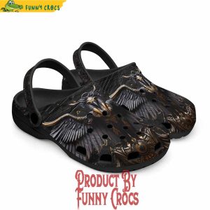 Colorful Dark Gold Egyptian Phoenix Crocs Shoes 3