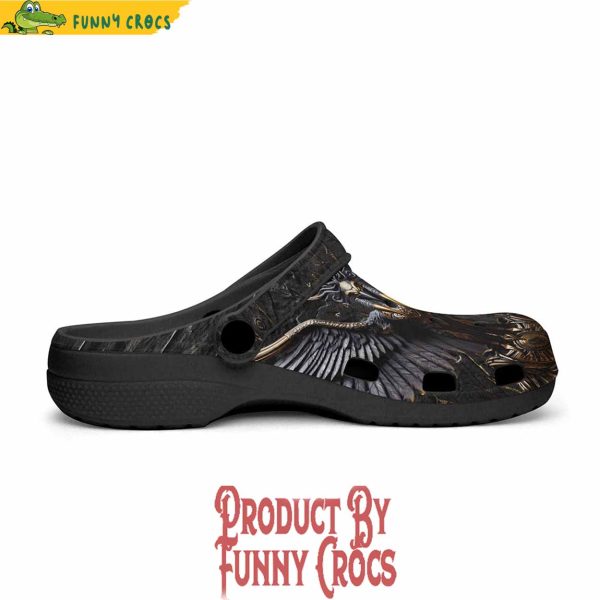 Colorful Dark Gold Egyptian Phoenix Crocs Shoes