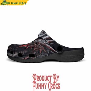 Colorful Dragon Head With Fire Crocs Shoes 4