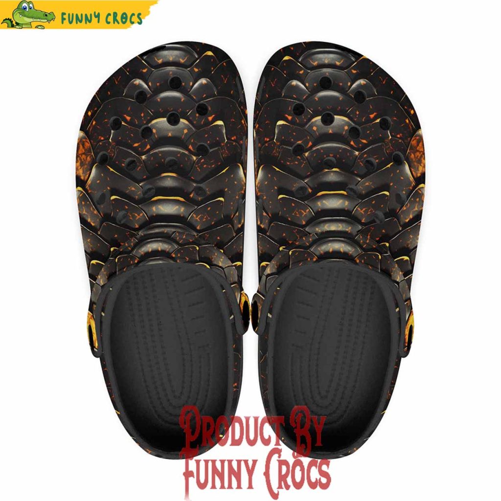 Colorful Dragon Skin Pattern Crocs Shoes