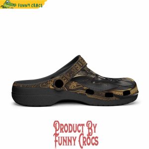 Colorful Egypt Anubis Cat Gold And Black Stone Crocs Shoes 4