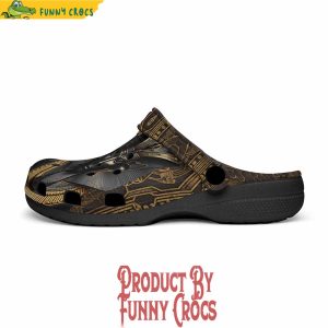 Colorful Egypt Anubis Cat Gold And Black Stone Crocs Shoes 5