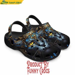 Colorful Egyptian Cat With Crown Crocs Shoes 5