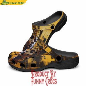 Colorful Egyptian Queen Gold And Black Art Crocs Shoes 2