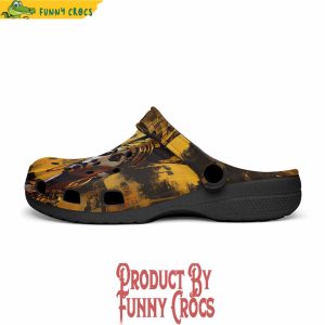 Colorful Egyptian Queen Gold And Black Art Crocs Shoes 5