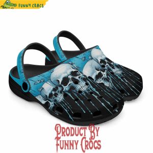 Colorful Expressionistic Skulls Drip Crocs Shoes 5