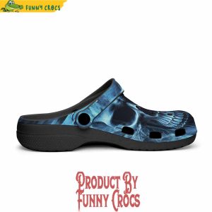 Colorful Fantasy Blue Smoke Skull Crocs Shoes 3
