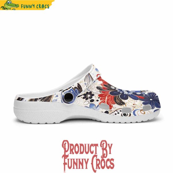 Colorful Flower Artistic Doodles Crocs Shoes
