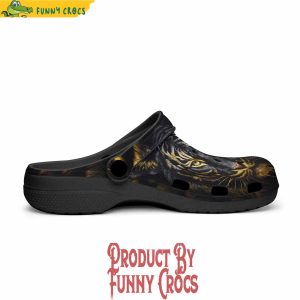 Colorful Golden And Black Tiger Head Crocs Shoes 3