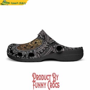 Colorful Golden Aztec Symbol Crocs Shoes 4