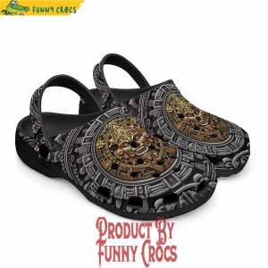 Colorful Golden Aztec Symbol Crocs Shoes 5